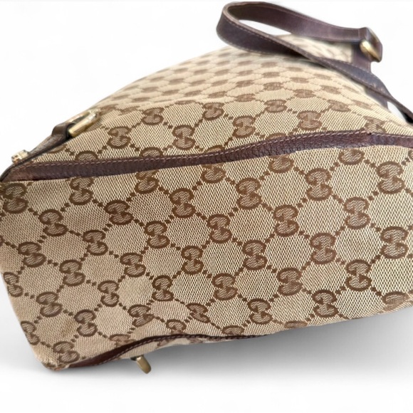 Gucci Brown Monogram Tote Bag with COA - Picture 11 of 17